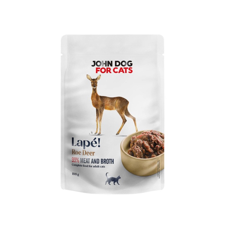 mokra-karma-dla-kota-saszetka-lape-sarna-100-g-przod-john-dog.webp