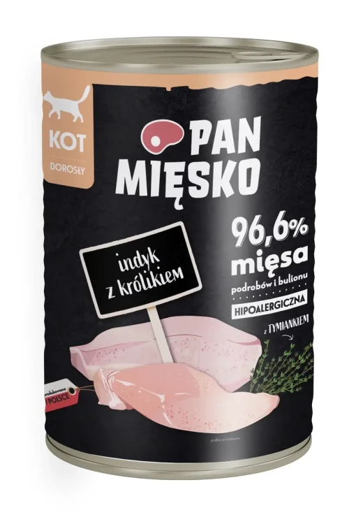 Karma-mokra-dla-kota-Pan-Miesko-Indyk-z-krolikiem-400-g.webp