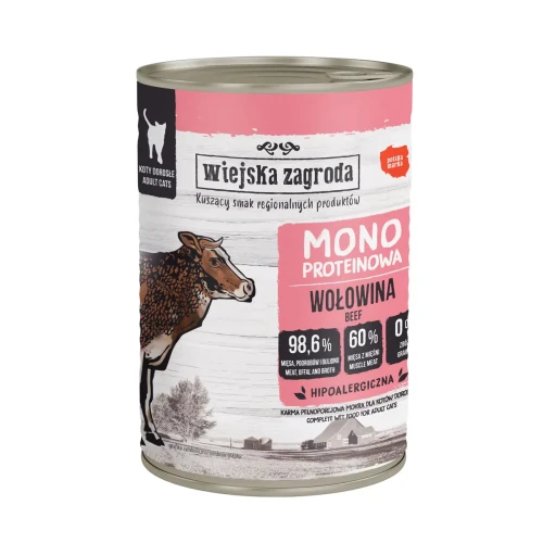 Karma-mokra-dla-kota-Wiejska-Zagroda-Wolowina-monoproteinowa-400-g.webp