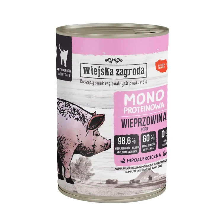 Karma-mokra-dla-kota-Wiejska-Zagroda-Wieprzowina-monoproteinowa-400-g.webp