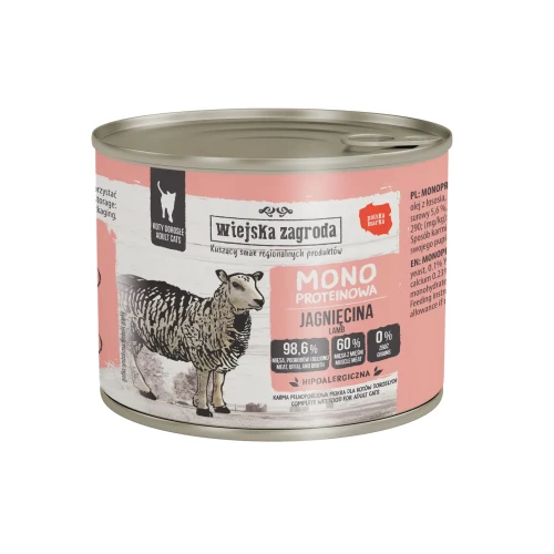 Karma-mokra-dla-kota-Wiejska-Zagroda-Jagniecina-monoproteinowa-200-g.webp