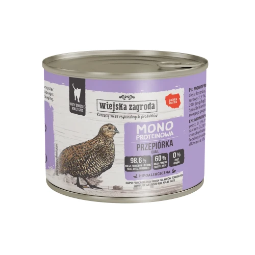 Karma-mokra-dla-kota-Wiejska-Zagroda-Przepiorka-monoproteinowa-200-g.webp