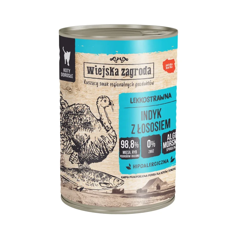 Karma-mokra-dla-kota-Wiejska-Zagroda-Indyk-z-lososiem-400g.webp