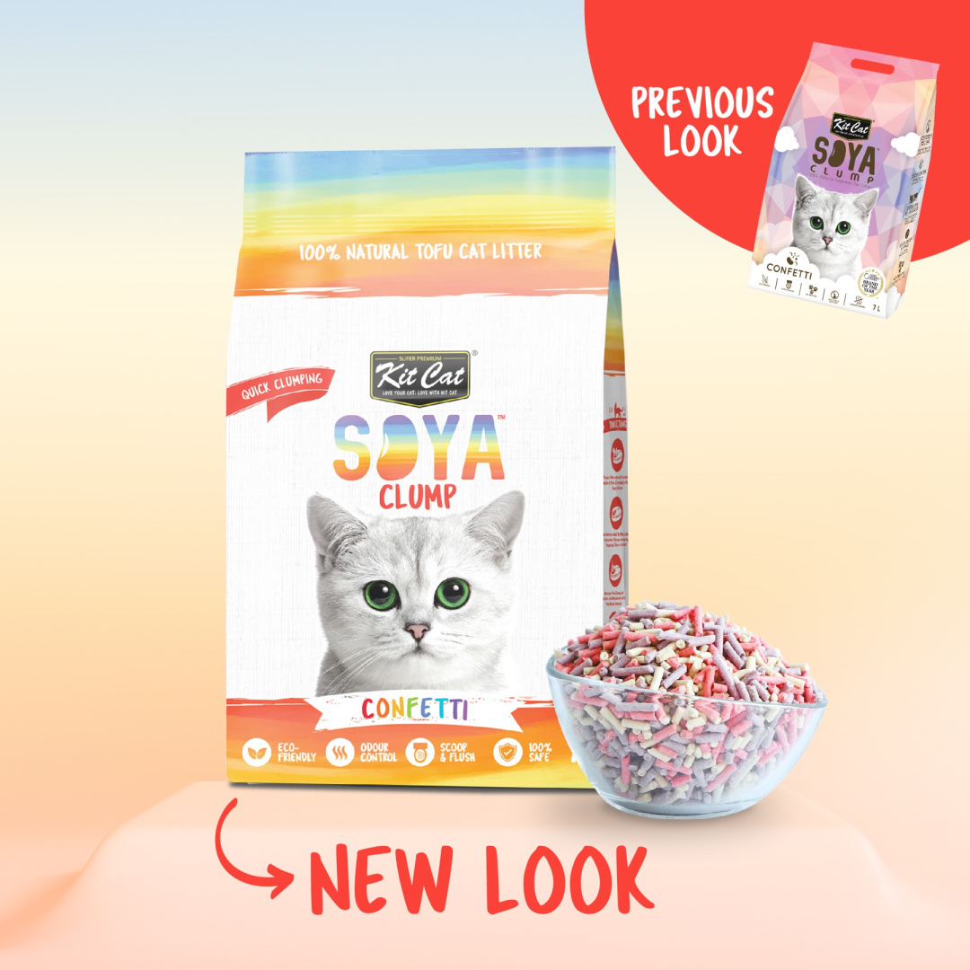 Kit Cat Soya Clump - żwirek sojowy - Confetti 7L / 2,5kg