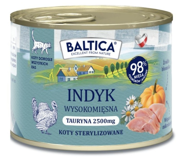 Baltica Smaki Regionów - Karma mokra dla kota z indykiem 185g
