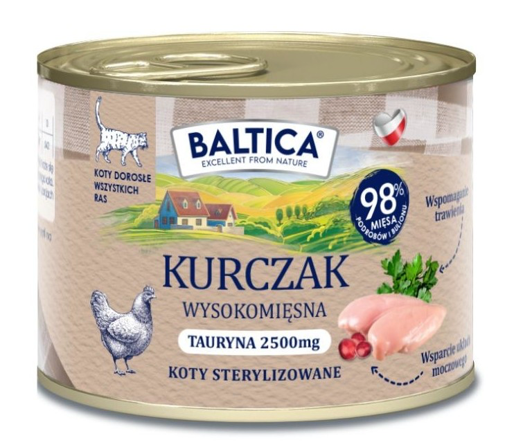 Baltica Smaki Regionów - Karma mokra dla kota z kurczakiem 185g