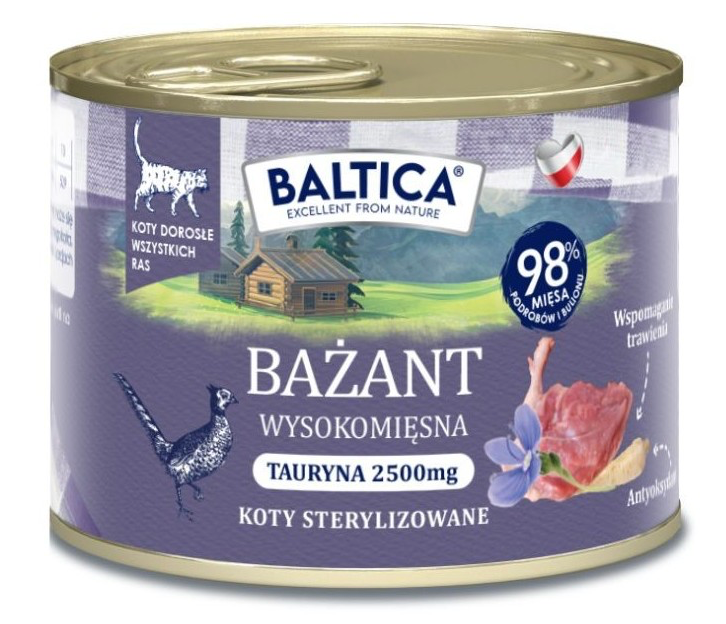 Baltica Smaki Regionów - Karma mokra dla kota z bażantem 185g