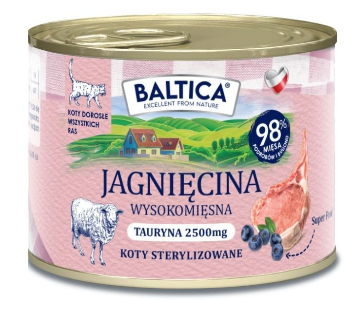 Baltica Smaki Regionów - Karma mokra dla kota z jagnięciną 185g