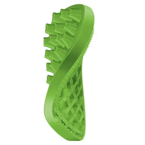 Pet+Me Soft Silicone Brush Green - szczotka silikonowa dla kotów z długą, gęstą sierścią i miękkim podszerstkiem 