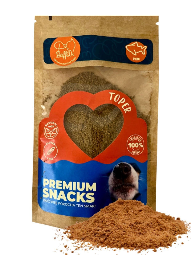 Toper dla kota - Posypka z suszonego mięsa - flądra/dorsz 100g