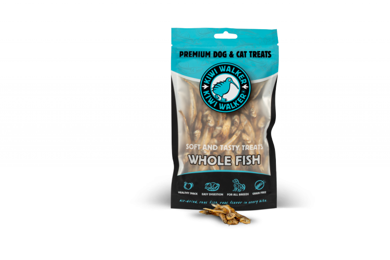 Kiwi Walker 100% CAŁA RYBA Przysmaki suszone powietrzem dla psa i kota 100g