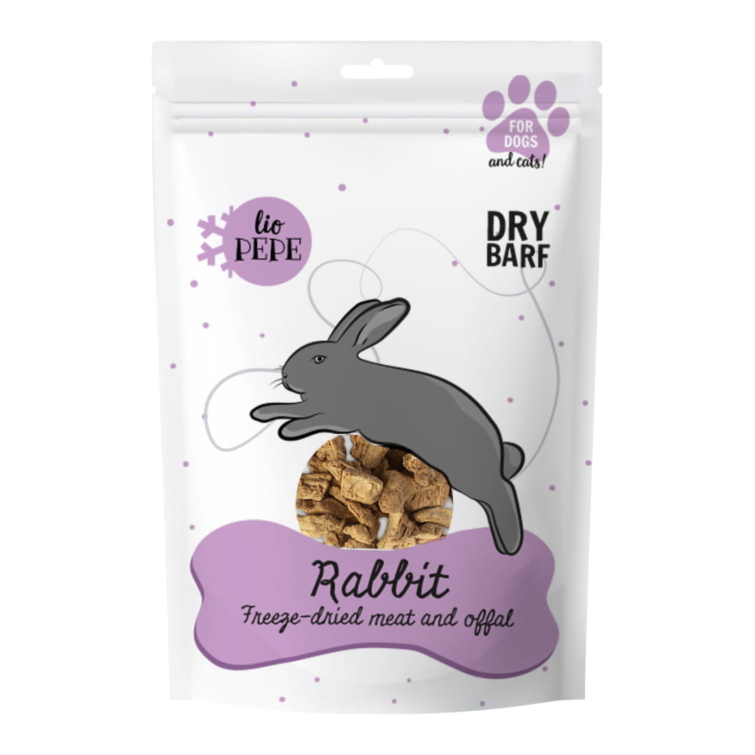 Lio PEPE Rabbit - Przysmaki liofilizowane dla kota - wątróbka królika 60g