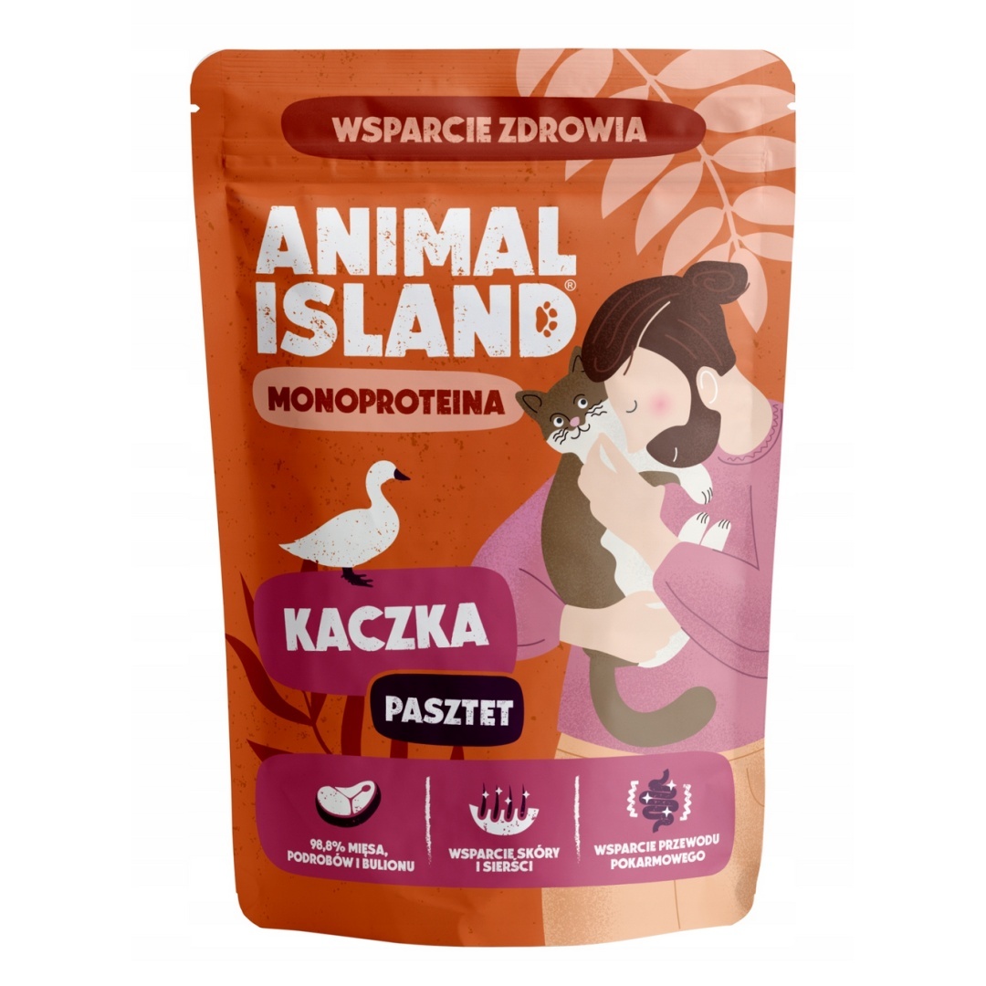 Animal Island - Kaczka - saszetka dla kota monobiałkowa pasztet 100g